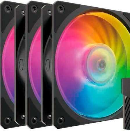 CoolerMaster Mobius 120P Case Fan με ARGB Φωτισμό και Σύνδεση 4-Pin PWM 3τμχ