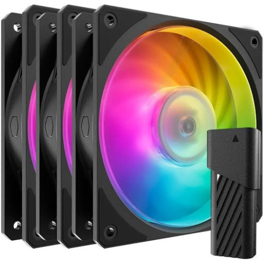 CoolerMaster Mobius 120P Case Fan με ARGB Φωτισμό και Σύνδεση 4-Pin PWM 3τμχ