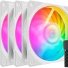 CoolerMaster Mobius 120P Case Fan με ARGB Φωτισμό και Σύνδεση 4-Pin PWM 3τμχ Λευκό