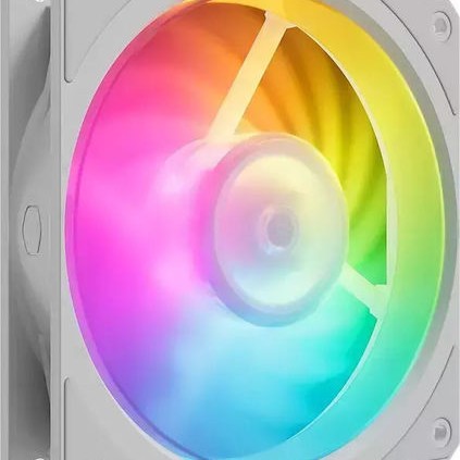 CoolerMaster Mobius 120P Case Fan με ARGB Φωτισμό και Σύνδεση 4-Pin PWM 3τμχ Λευκό