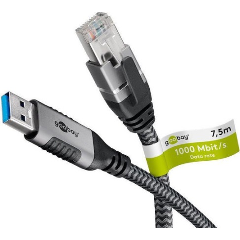 Goobay USB 2.0 Cable USB-A male - RJ45 Γκρι 7.5m 70693