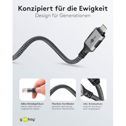 Goobay USB 2.0 Cable USB-C male - USB-C 3m (70699)