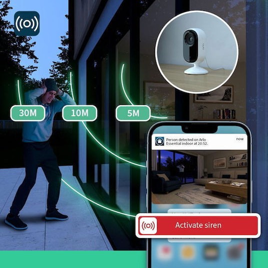 Arlo Shelly_W_Pro_1PM IP Κάμερα Παρακολούθησης Full HD+ 4MP