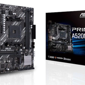 Asus Prime A520M-K Motherboard Micro ATX με AMD AM4 Socket 90MB1500-M0EAY0