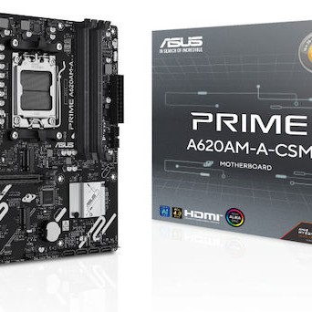 Asus Prime A620AM-A-CSM Motherboard Micro ATX με AMD AM5 Socket 90MB1MY0-M0EAYC