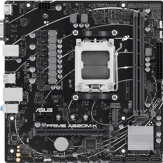 Asus Prime A620M-K Motherboard Micro ATX με AMD AM5 Socket 90MB1F40-M0EAY0