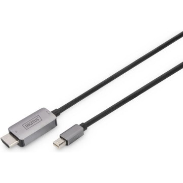 Digitus Cable mini DisplayPort male - HDMI male 1m Μαύρο (DB-340109-010-S)