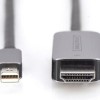 Digitus Cable mini DisplayPort male - HDMI male 1m Μαύρο (DB-340109-010-S)
