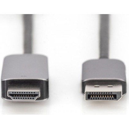 Digitus Cable DisplayPort male - HDMI male 1.8m Μαύρο (DB-340305-018-S)