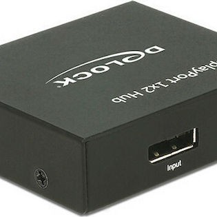 DeLock Displayport 1.2 Διαχωριστής 1 x Displayport σε 2 x Displayport έξω 4K (87691)