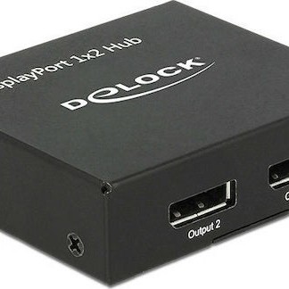 DeLock Displayport 1.2 Διαχωριστής 1 x Displayport σε 2 x Displayport έξω 4K (87691)