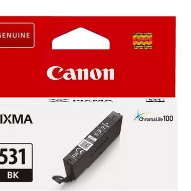 Canon CLI-531BK Γνήσιο Μελάνι Εκτυπωτή InkJet Μαύρο (6118C001)