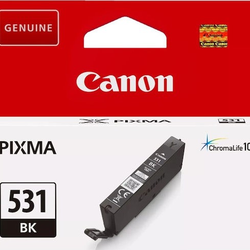 Canon CLI-531BK Γνήσιο Μελάνι Εκτυπωτή InkJet Μαύρο (6118C001)