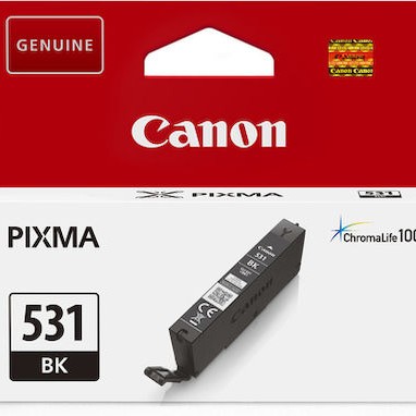 Canon CLI-531BK Γνήσιο Μελάνι Εκτυπωτή InkJet Μαύρο (6118C001)