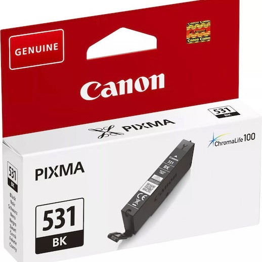 Canon CLI-531BK Γνήσιο Μελάνι Εκτυπωτή InkJet Μαύρο (6118C001)