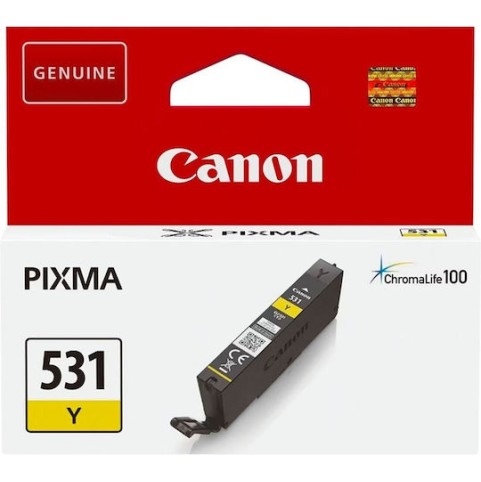 Canon CLI-531Y Γνήσιο Μελάνι Εκτυπωτή InkJet Κίτρινο (6121C001)