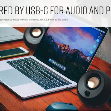 Creative Pebble V3 Ηχεία Υπολογιστή 2.0 με Bluetooth και Ισχύ 8W σε Λευκό Χρώμα