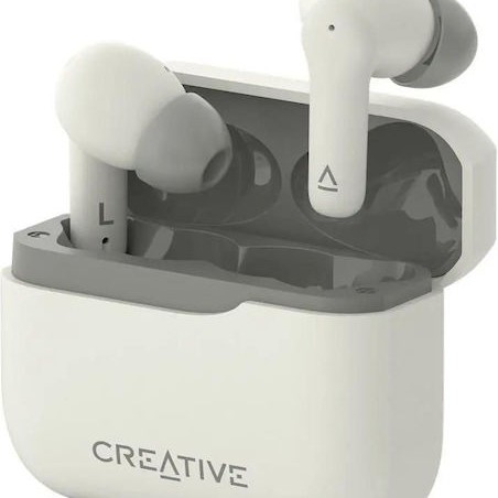 Creative Zen Air Plus In-ear Bluetooth Handsfree Ακουστικά με Αντοχή στον Ιδρώτα και Θήκη Φόρτισης Λευκά