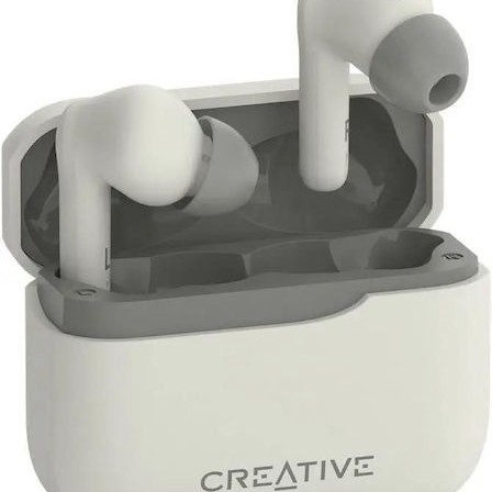 Creative Zen Air Plus In-ear Bluetooth Handsfree Ακουστικά με Αντοχή στον Ιδρώτα και Θήκη Φόρτισης Λευκά