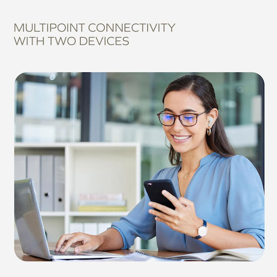 Creative Zen Air SXFI In-ear Bluetooth Handsfree Ακουστικά με Αντοχή στον Ιδρώτα και Θήκη Φόρτισης Λευκά