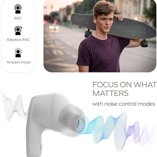 Creative Zen Air SXFI In-ear Bluetooth Handsfree Ακουστικά με Αντοχή στον Ιδρώτα και Θήκη Φόρτισης Λευκά