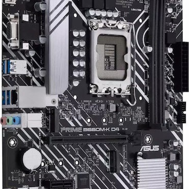 Asus Prime B660M-K D4 Motherboard Micro ATX με Intel 1700 Socket 90MB1950-M0EAY0