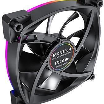 Montech AX120 Case Fan με ARGB Φωτισμό και Σύνδεση 3-Pin / 4-Pin PWM