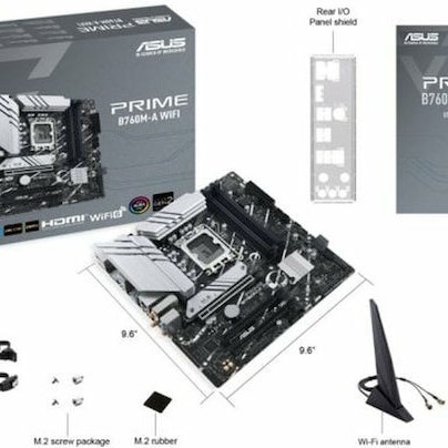 Asus Prime B760M-A WIFI Motherboard Micro ATX με Intel 1700 Socket 90MB1EL0-M0EAY0