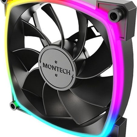 Montech RX120 Case Fan με ARGB Φωτισμό και Σύνδεση 3-Pin / 4-Pin PWM