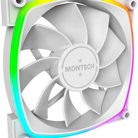 Montech RX120 Case Fan με ARGB Φωτισμό και Σύνδεση 4-Pin PWM Λευκό