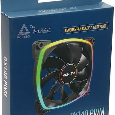 Montech RX140 Case Fan με ARGB Φωτισμό και Σύνδεση 4-Pin PWM