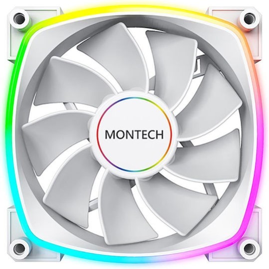 Montech RX140 Case Fan με ARGB Φωτισμό και Σύνδεση 4-Pin PWM Λευκό