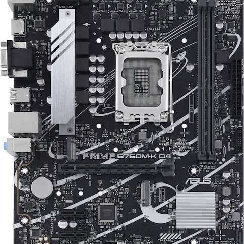 Asus PRIME B760M-K D4 Motherboard Micro ATX με Intel 1700 Socket 90MB1DS0-M0EAY0