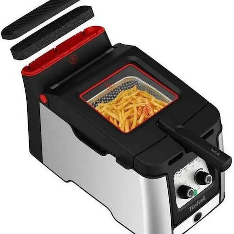 Tefal Clear Duo Φριτέζα 3.5lt Ασημί