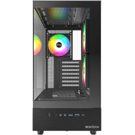 Montech XR Midi Tower Κουτί Υπολογιστή με Πλαϊνό Παράθυρο και ARGB Φωτισμό Μαύρο