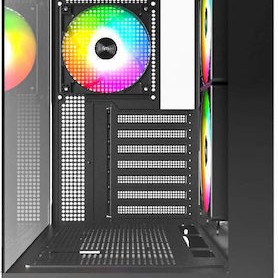 Montech XR Midi Tower Κουτί Υπολογιστή με Πλαϊνό Παράθυρο και ARGB Φωτισμό Μαύρο