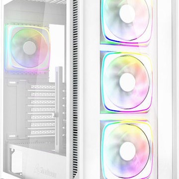 Sharkoon AK5G RGB Gaming Midi Tower Κουτί Υπολογιστή με Πλαϊνό Παράθυρο Λευκό