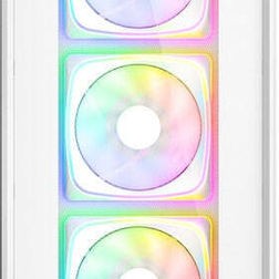 Sharkoon AK5G RGB Gaming Midi Tower Κουτί Υπολογιστή με Πλαϊνό Παράθυρο Λευκό