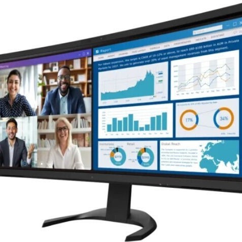 Eizo FlexScan EV3450XC-BK Ultrawide HDR Curved Monitor 34.1