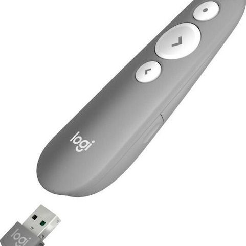 Logitech Presenter R500 με Κόκκινο Laser και Πλήκτρα Slideshow σε Γκρι Χρώμα