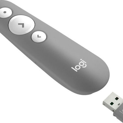 Logitech Presenter R500 με Κόκκινο Laser και Πλήκτρα Slideshow σε Γκρι Χρώμα