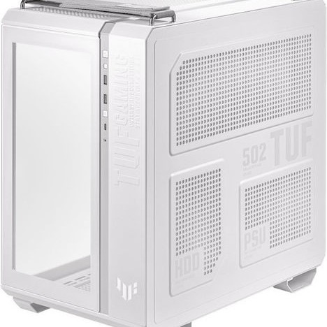 Asus TUF GT502 Plus Gaming Midi Tower Κουτί Υπολογιστή με Πλαϊνό Παράθυρο Λευκό