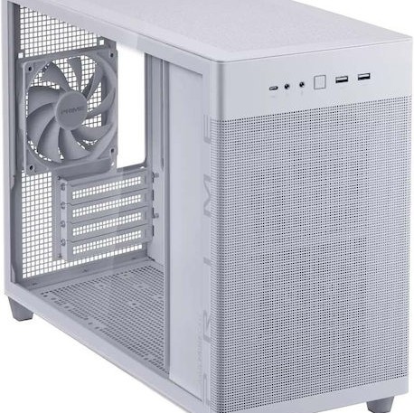 Asus Prime AP201 TG Gaming Micro Tower Κουτί Υπολογιστή με Πλαϊνό Παράθυρο White