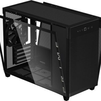 Asus Prime AP201 TG Gaming Micro Tower Κουτί Υπολογιστή με Πλαϊνό Παράθυρο Black
