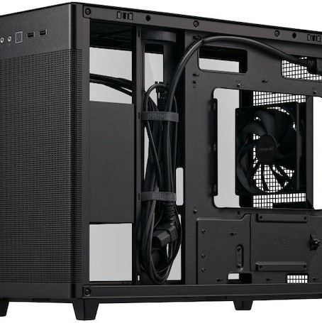 Asus Prime AP201 TG Gaming Micro Tower Κουτί Υπολογιστή με Πλαϊνό Παράθυρο Black