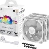 Asus TUF Gaming TR120 ARGB Case Fan με Σύνδεση 4-Pin PWM 3τμχ Λευκό