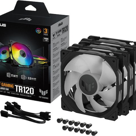 Asus TUF Gaming TR120 ARGB Case Fan με Σύνδεση 4-Pin PWM 3τμχ