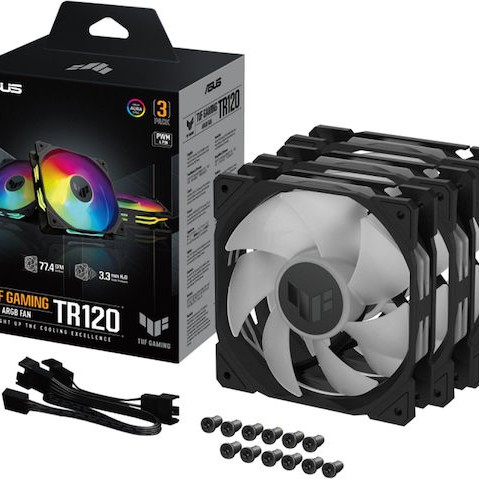 Asus TUF Gaming TR120 ARGB Case Fan με Σύνδεση 4-Pin PWM 3τμχ