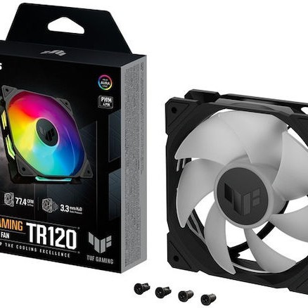 Asus TUF Gaming TR120 ARGB Case Fan με Σύνδεση 4-Pin PWM