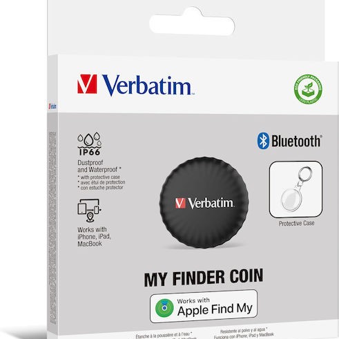 Verbatim My Finder Coin Apple Find My Tracker Μαύρο
